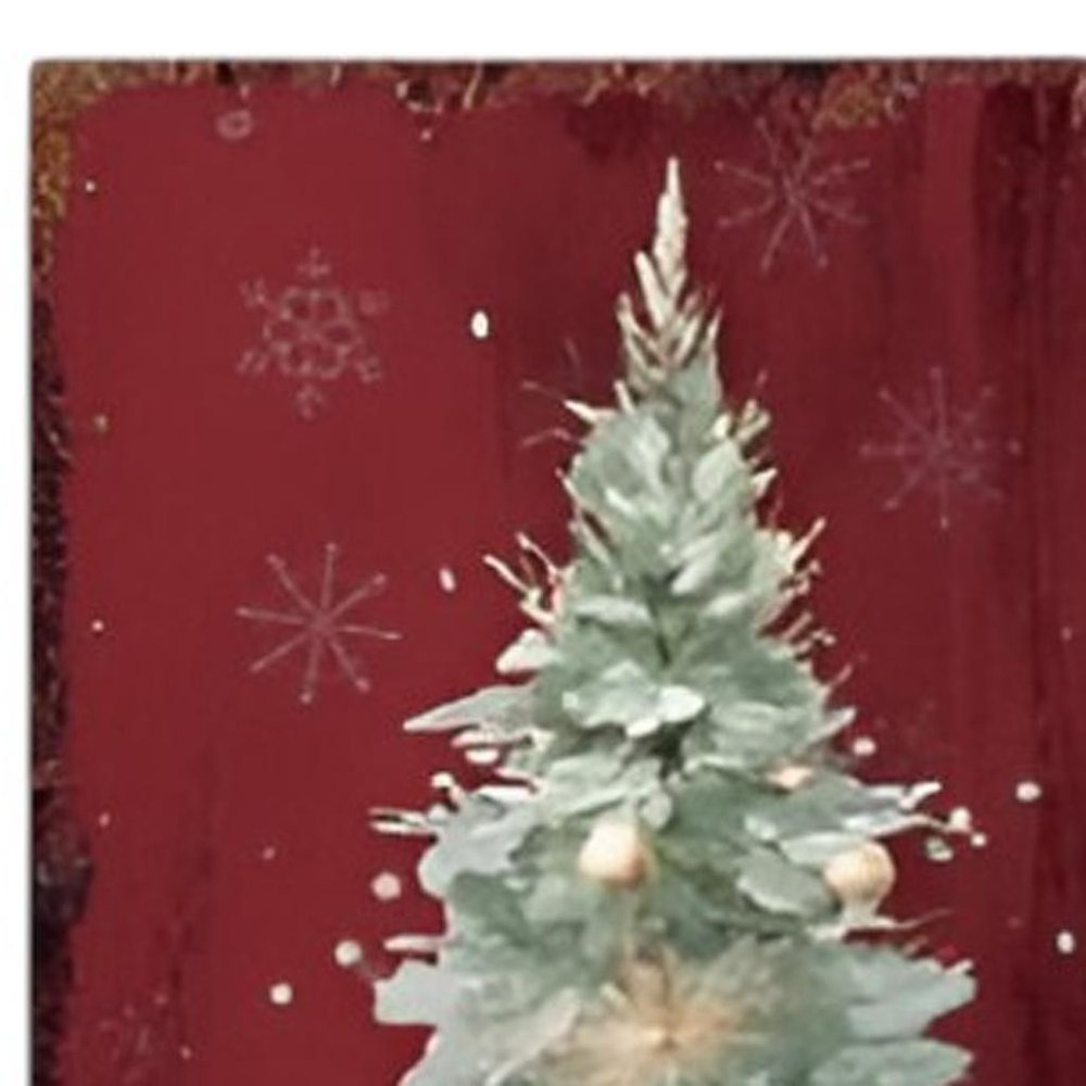 36" Green And Red Solid Wood Merry Christmas Porch Sign HomeRoots