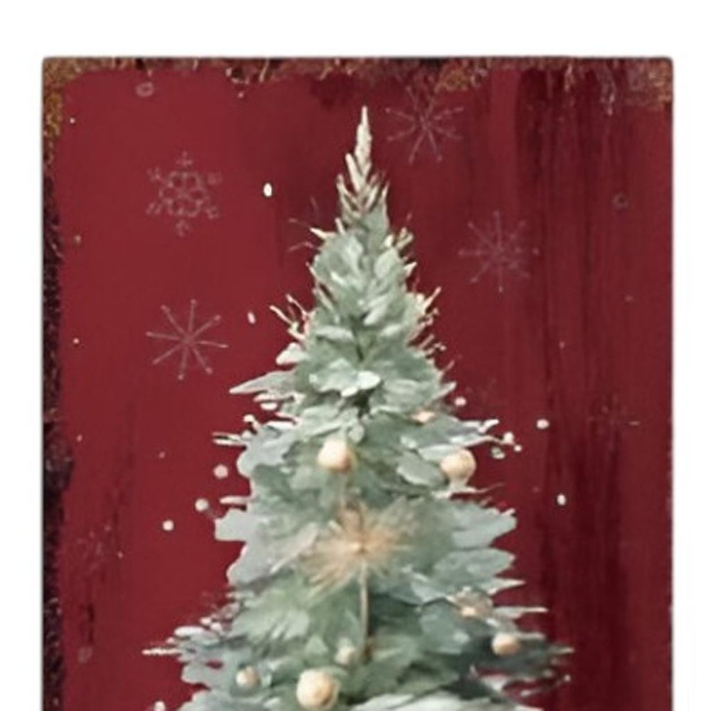 36" Green And Red Solid Wood Merry Christmas Porch Sign HomeRoots