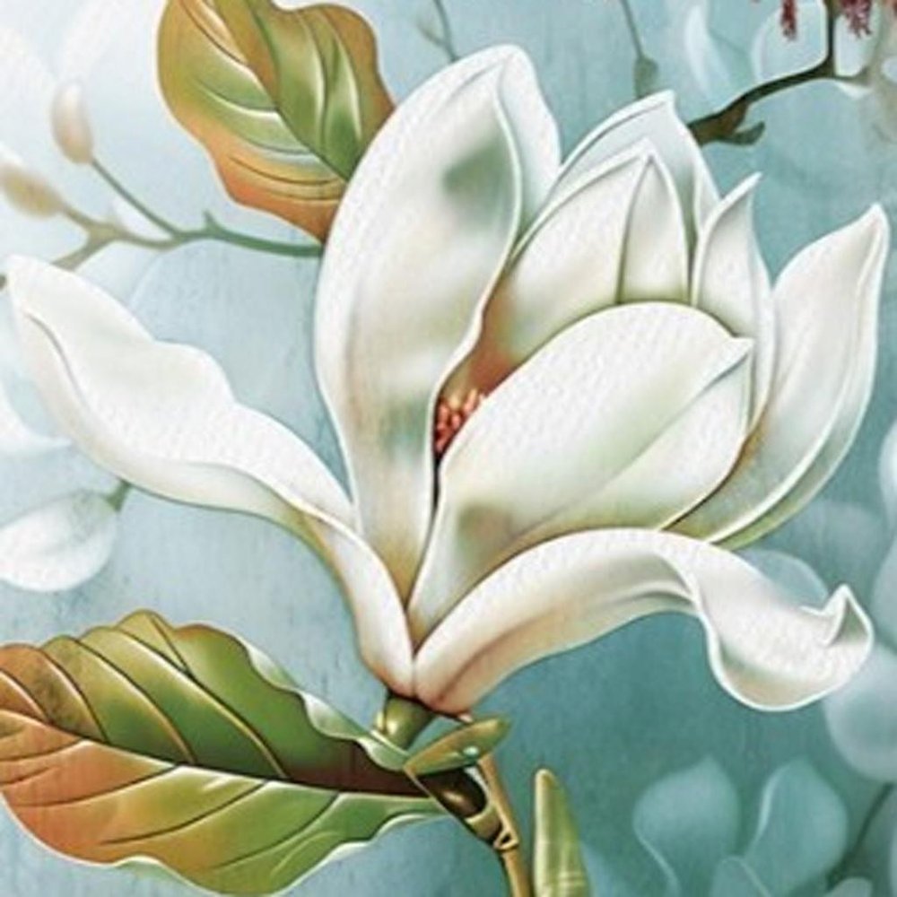 36" Blue Green And White Floral Bouquet Solid Wood Porch Sign HomeRoots