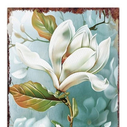 36" Blue Green And White Floral Bouquet Solid Wood Porch Sign HomeRoots