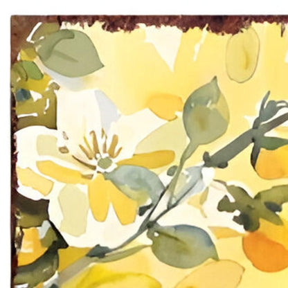 36" Yellow Chickadee Solid Wood Porch Sign HomeRoots