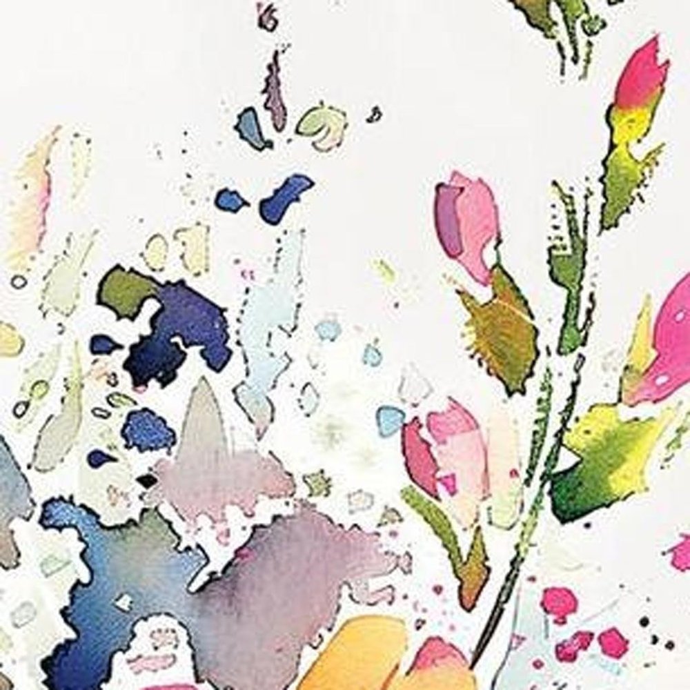 36" White Pink And Yellow Wildflowers Solid Wood Porch Sign HomeRoots