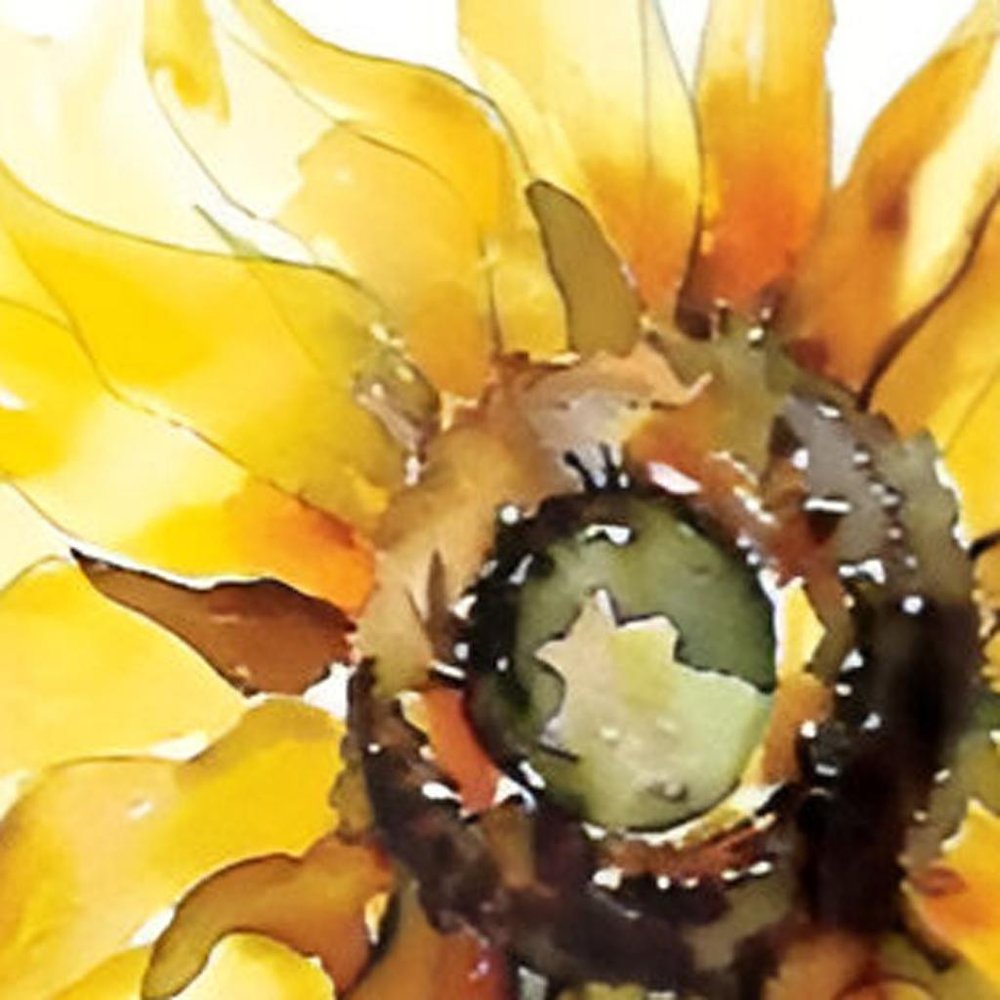 36" Brown Green And Yellow Sunflowers Solid Wood Porch Sign HomeRoots