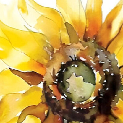 36" Brown Green And Yellow Sunflowers Solid Wood Porch Sign HomeRoots