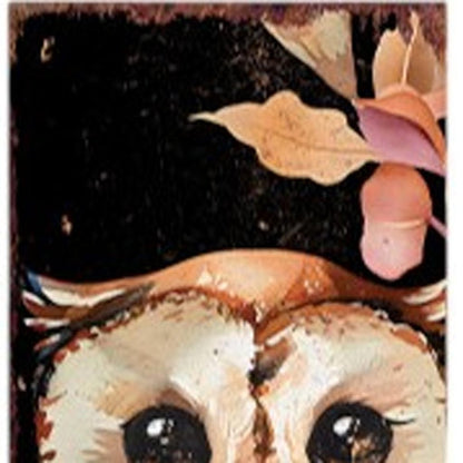 42" Black Orange And Tan Solid Wood Happy Halloween And Fall Owl Reversible Garden Stake HomeRoots