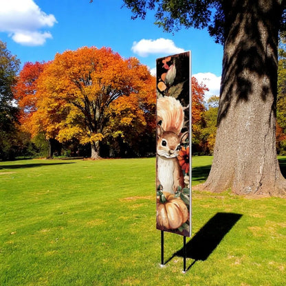 42" Black Tan And Orange Solid Wood Squirrels Garden Stake HomeRoots