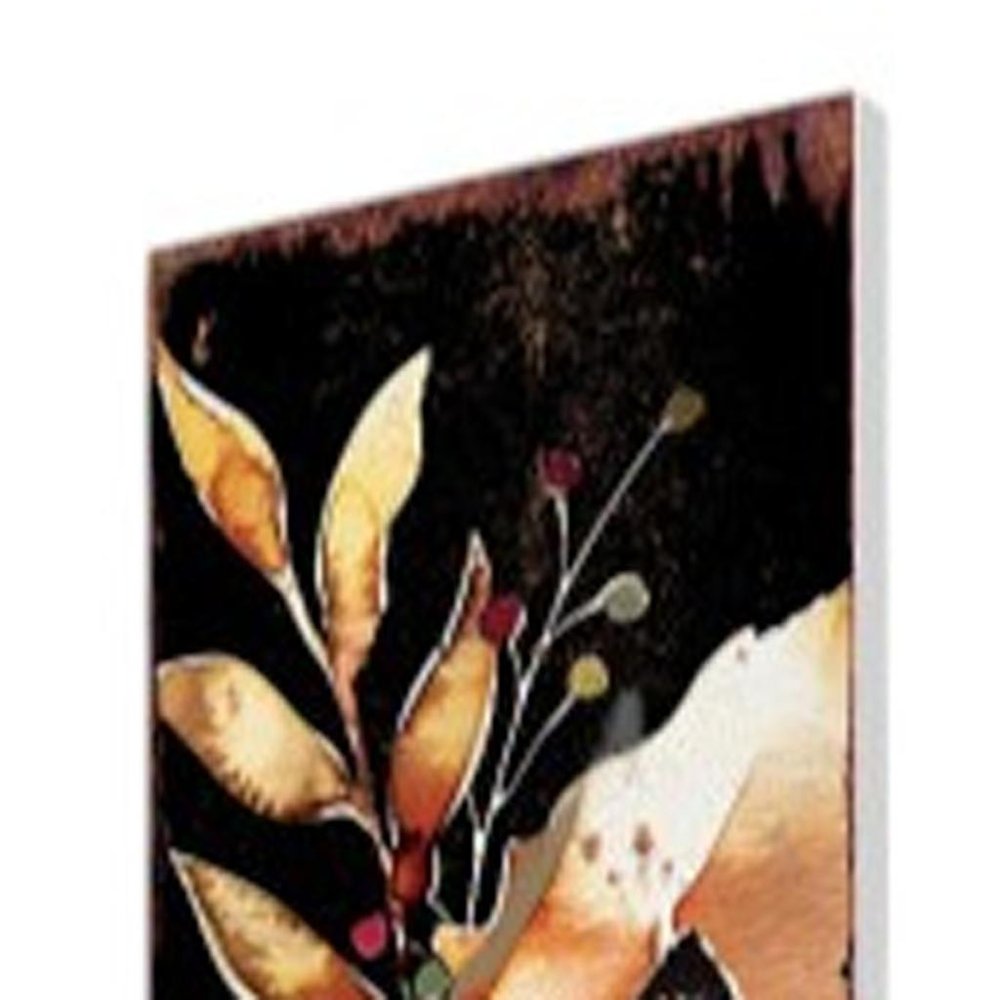 42" Black Tan Off White And Orange Floral Bouquet Solid Wood Fox Garden Stake HomeRoots