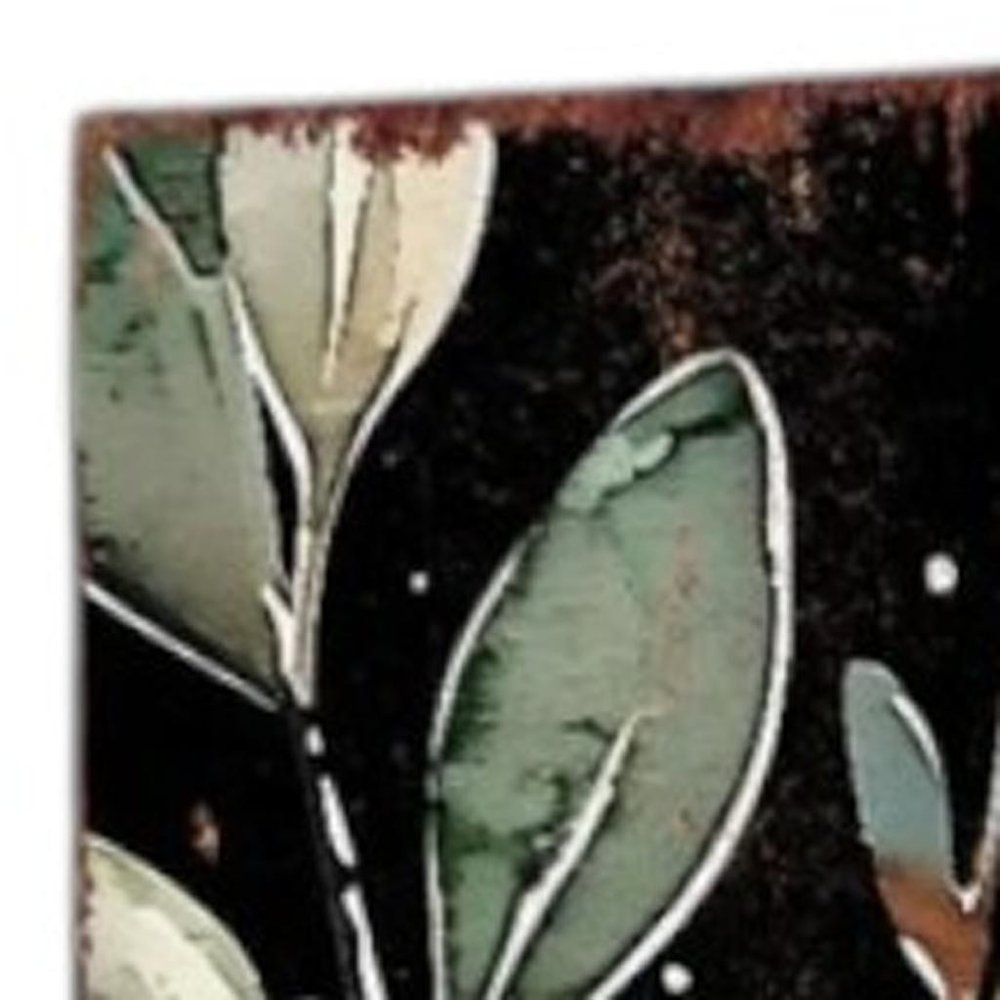 7" Black Brown And White Solid Wood Garden Stake HomeRoots