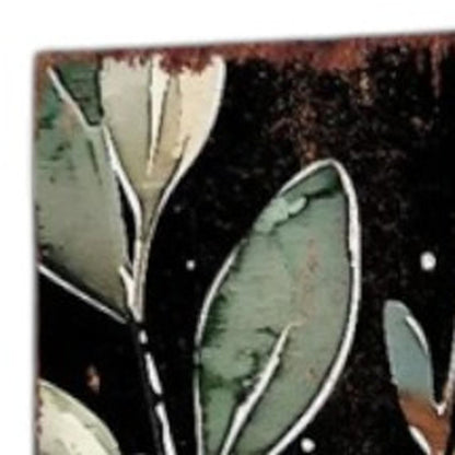 7" Black Brown And White Solid Wood Garden Stake HomeRoots