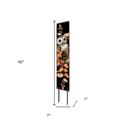 42" White And Brown Floral Bouquet Solid Wood Birds Garden Stake HomeRoots