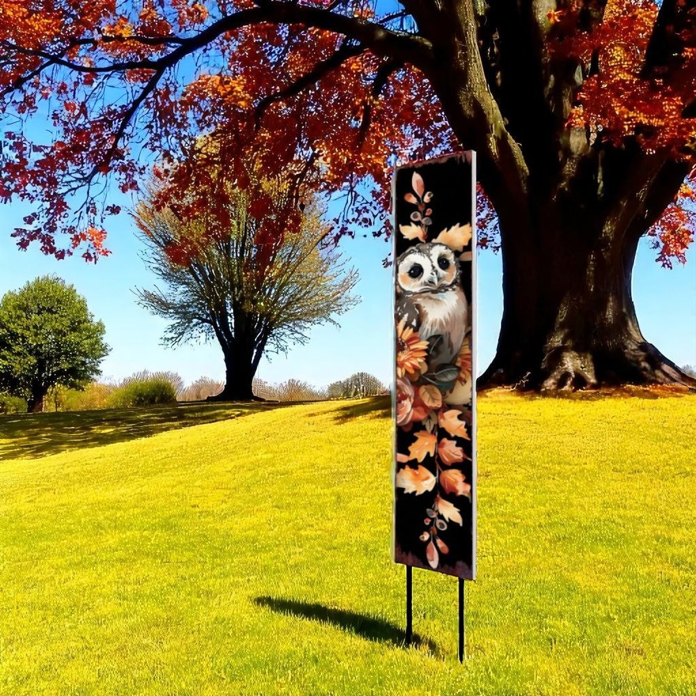 42" White And Brown Floral Bouquet Solid Wood Birds Garden Stake HomeRoots