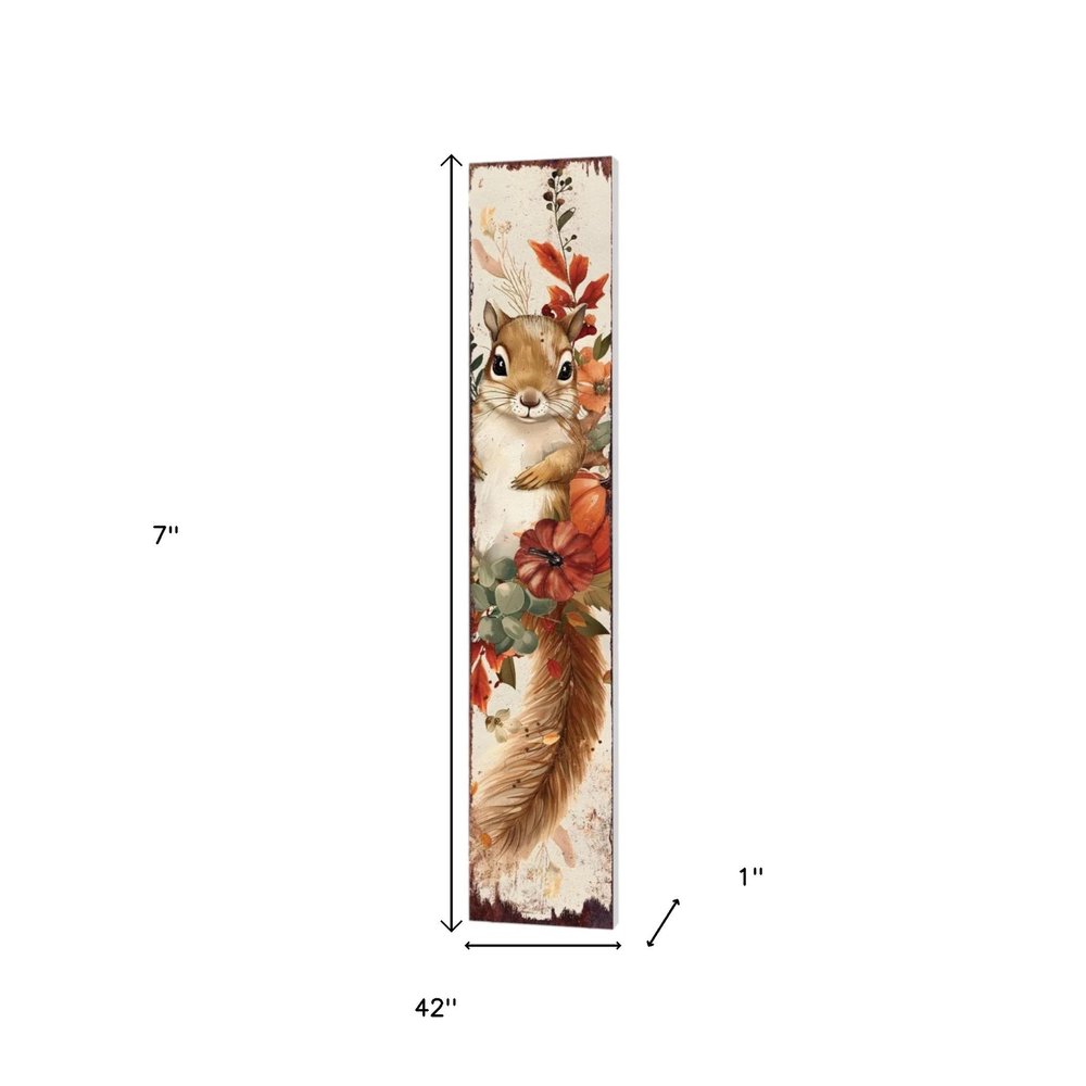 7" White Brown And Green Solid Wood Garden Stake HomeRoots