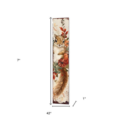 7" White Brown And Green Solid Wood Garden Stake HomeRoots