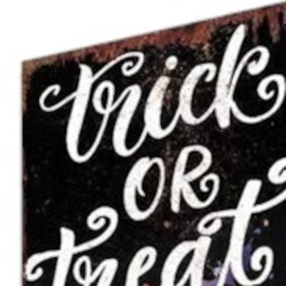 42" Black And Orange Trick or Treat Halloween Skeleton Solid Wood Garden Stake HomeRoots