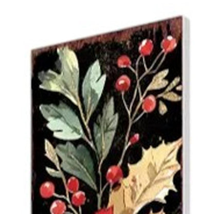 42" Black And Red Solid Wood Christmas Poinsettia Garden Stake HomeRoots