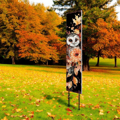 42" Brown And White Solid Wood Owl Garden Stake HomeRoots