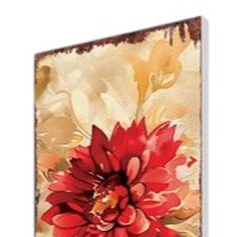 42" Off White Red Orange And Yellow Solid Wood Floral Bouquet Garden Stake HomeRoots