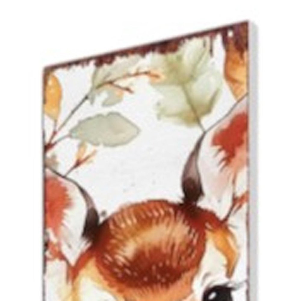 42" White And Brown Solid Wood Fall Deer Garden Stake HomeRoots