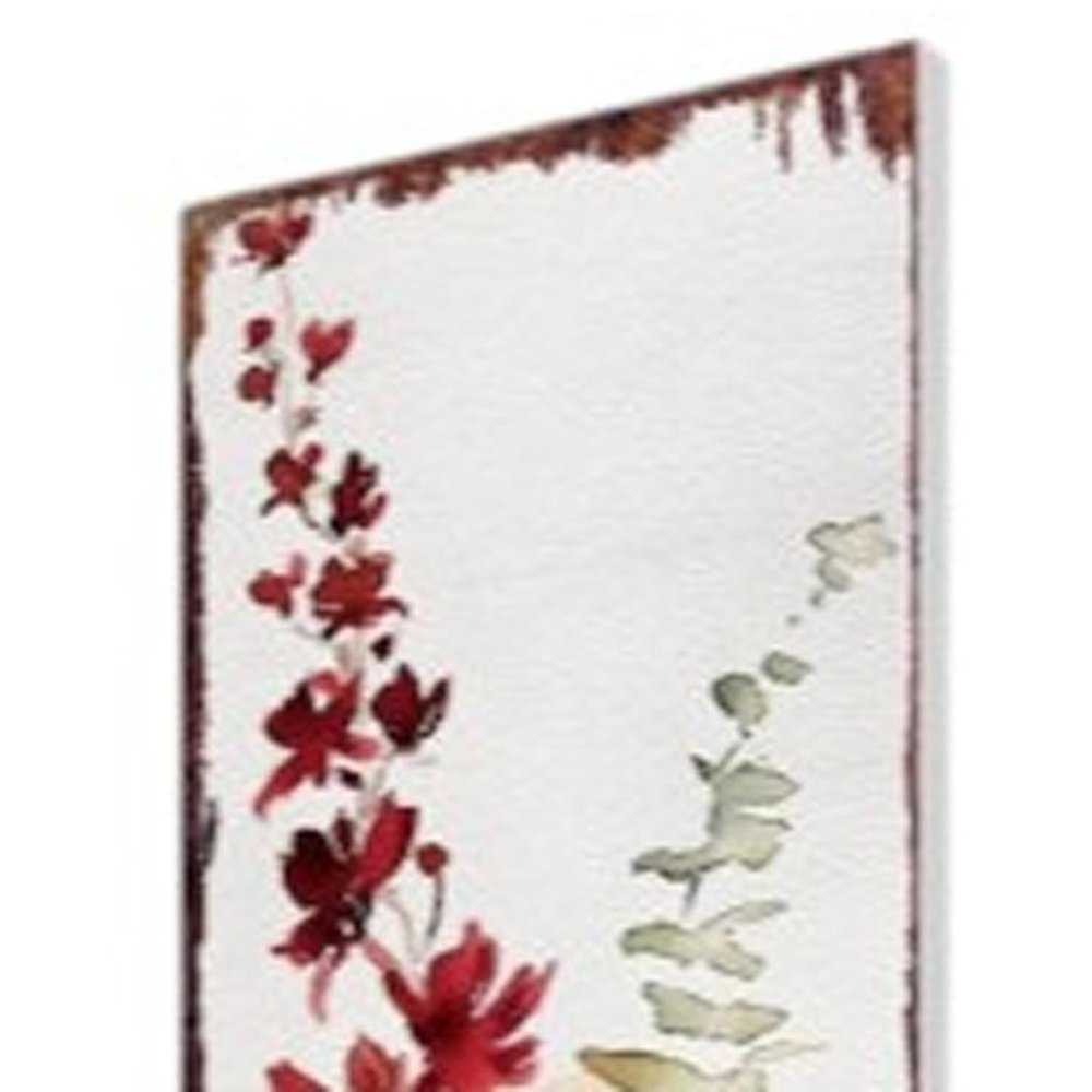 42" White Orange And Brown Solid Wood Garden Stake HomeRoots