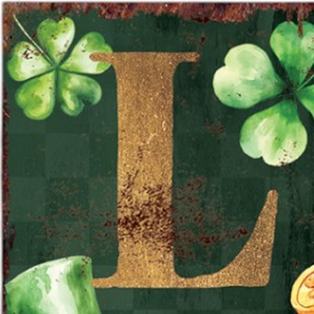 36" Green Gold And Black Solid Wood Luck St Patrick's Day Porch Sign HomeRoots