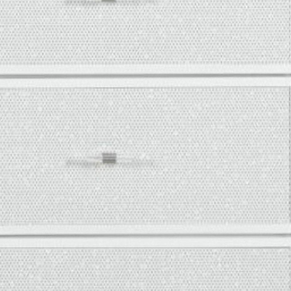 62" White Faux Crystal Glitter Wood Lighted Nine Drawer Triple Dresser HomeRoots