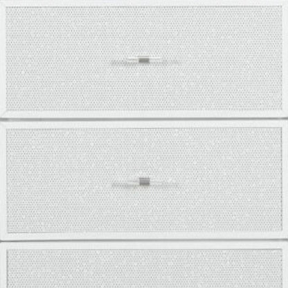 62" White Faux Crystal Glitter Wood Lighted Nine Drawer Triple Dresser HomeRoots