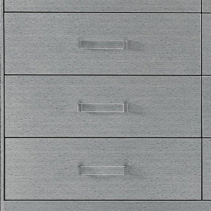 62" Silver Wood Six Drawer Double Dresser HomeRoots