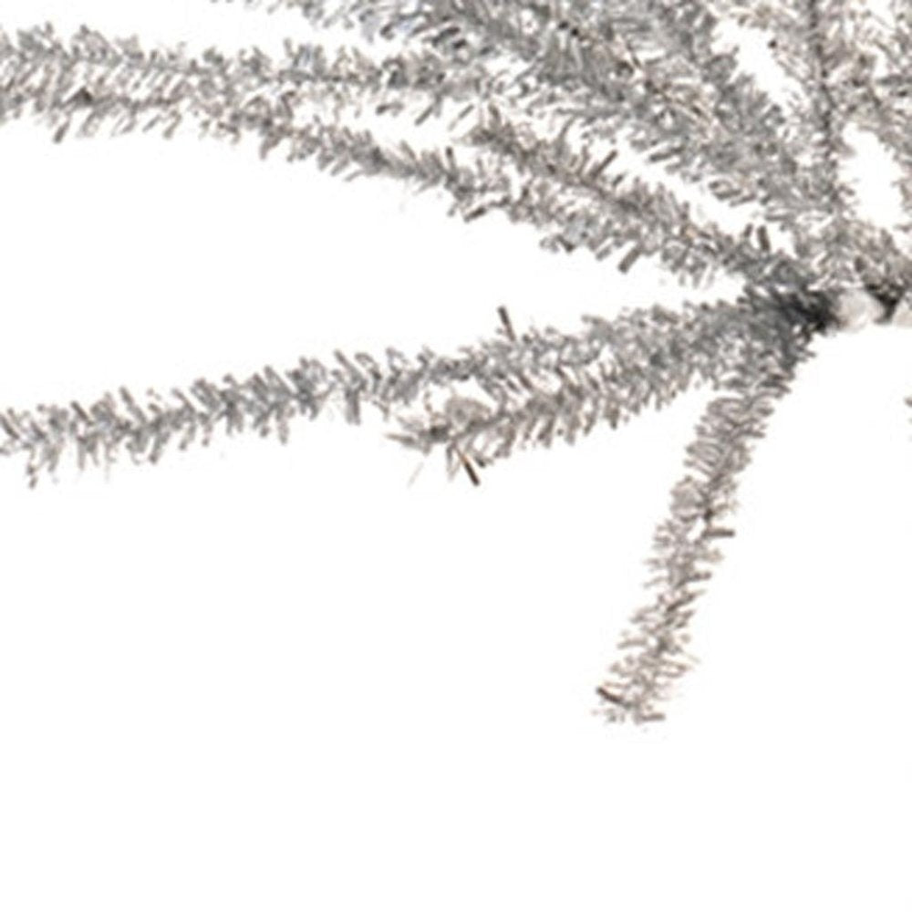 4' Silver Tinsel Sparse Pine Christmas Tree HomeRoots