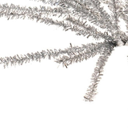 4' Silver Tinsel Sparse Pine Christmas Tree HomeRoots