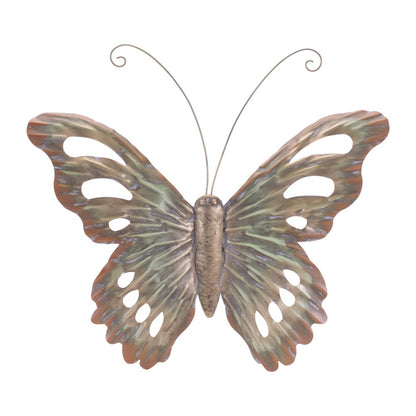 Set of Two Gold And Silver Metal Insect Garden Art HomeRoots