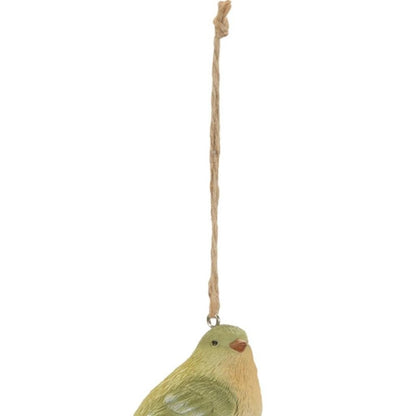 Set of Two Beige And Green Ceramic Birds Garden Art HomeRoots