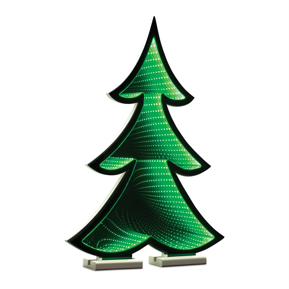 24" Green Acrylic Trees Christmas Christmas Tree Tabletop Sculpture with LED HomeRoots