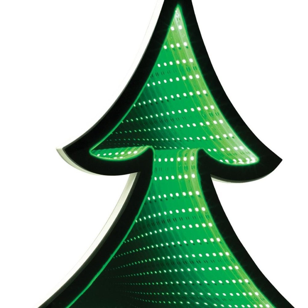 24" Green Acrylic Trees Christmas Christmas Tree Tabletop Sculpture with LED HomeRoots