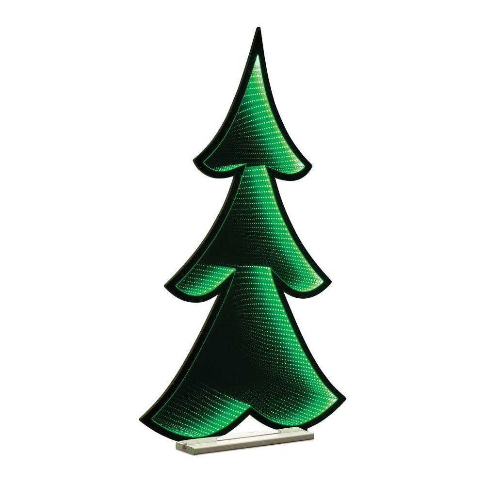 46" Green Acrylic Trees Christmas Christmas Tree Tabletop Sculpture with LED HomeRoots