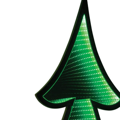 46" Green Acrylic Trees Christmas Christmas Tree Tabletop Sculpture with LED HomeRoots