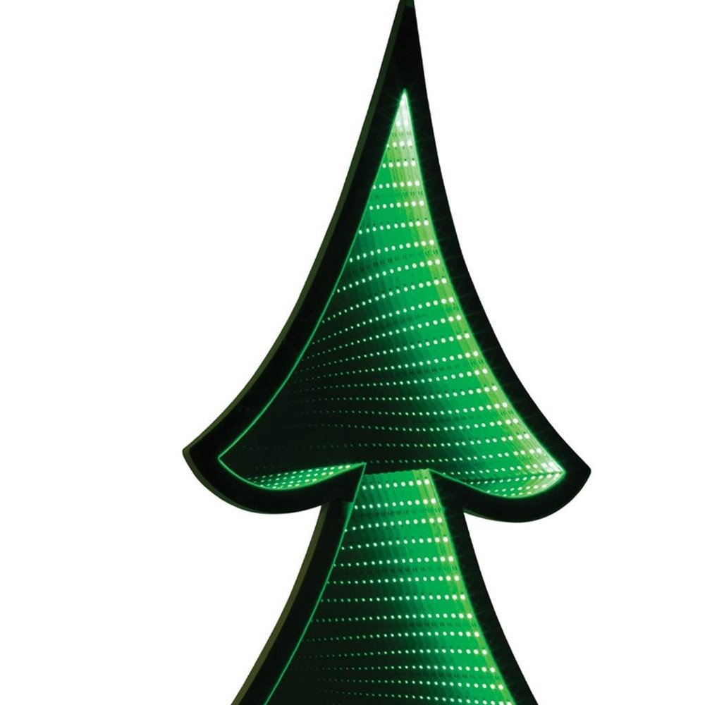 46" Green Acrylic Trees Christmas Christmas Tree Tabletop Sculpture with LED HomeRoots