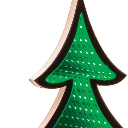 12" Green Acrylic Trees Christmas Christmas Tree Tabletop Sculpture with LED HomeRoots