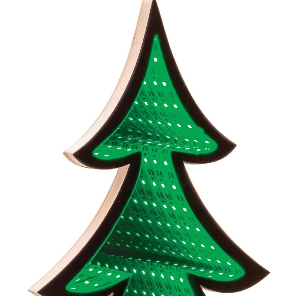 12" Green Acrylic Trees Christmas Christmas Tree Tabletop Sculpture with LED HomeRoots