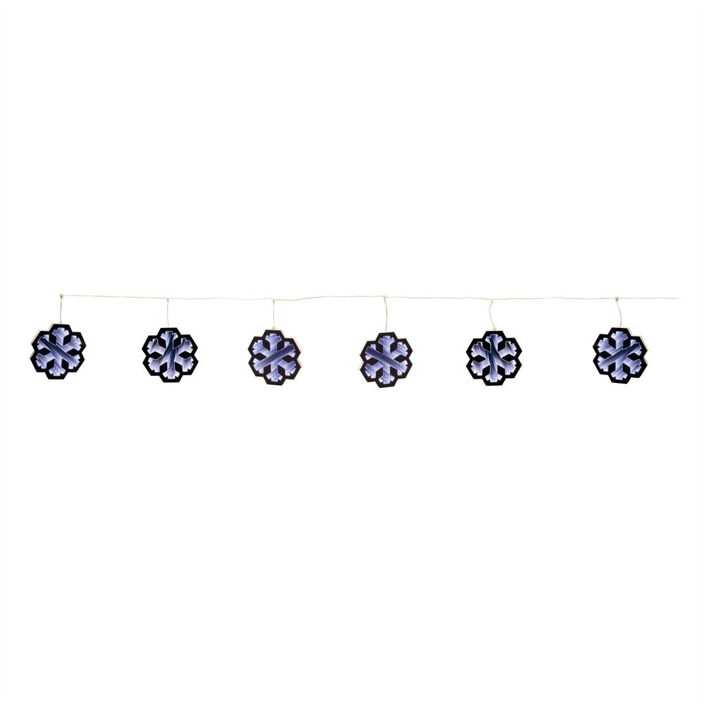 6" White Acrylic Christmas Snowflakes Tabletop Sign with LED HomeRoots