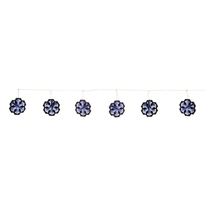 6" White Acrylic Christmas Snowflakes Tabletop Sign with LED HomeRoots