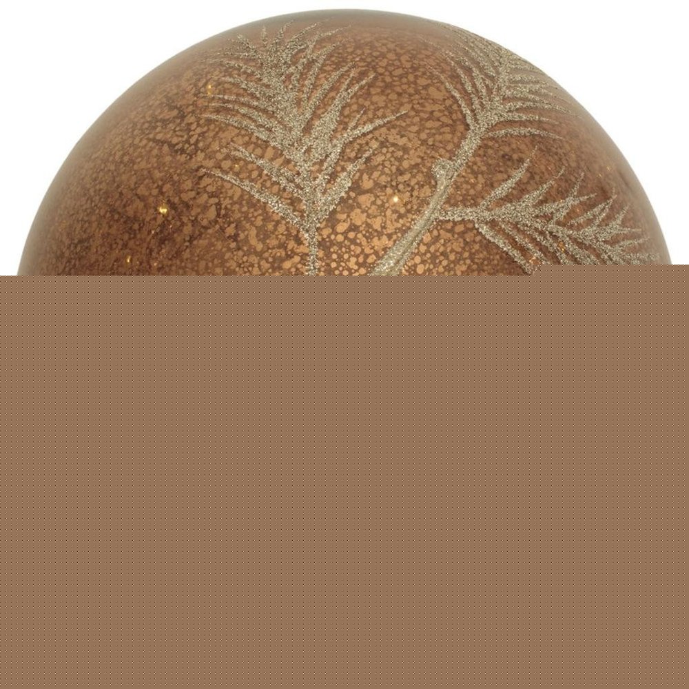 Set of Two Brown And Gray Glass Pinecone Tabletop Sculpture with LED HomeRoots