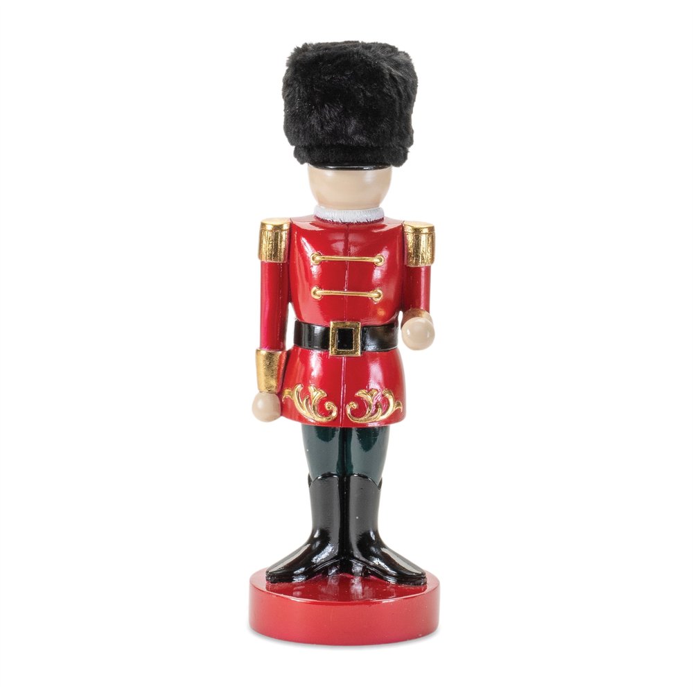 12" Black And Red Polyresin Christmas Nutcracker Figurine HomeRoots