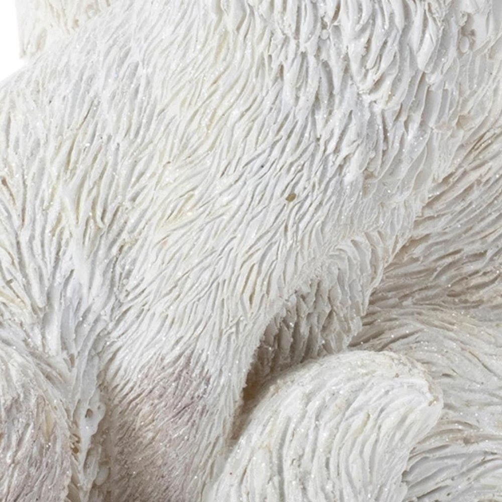 Set of Two White Polyresin Fox Figurine HomeRoots