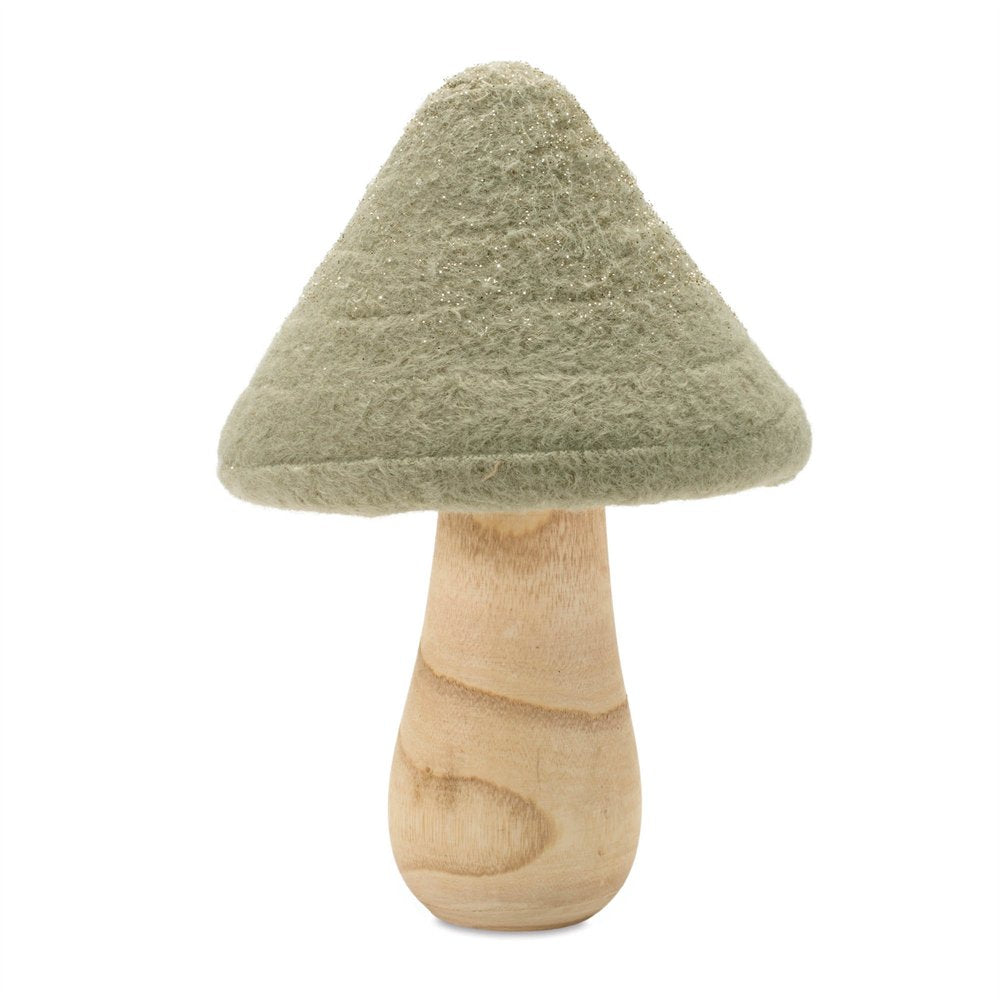 Set of Two Green And Gold Mushroom Tabletop Sculpture HomeRoots
