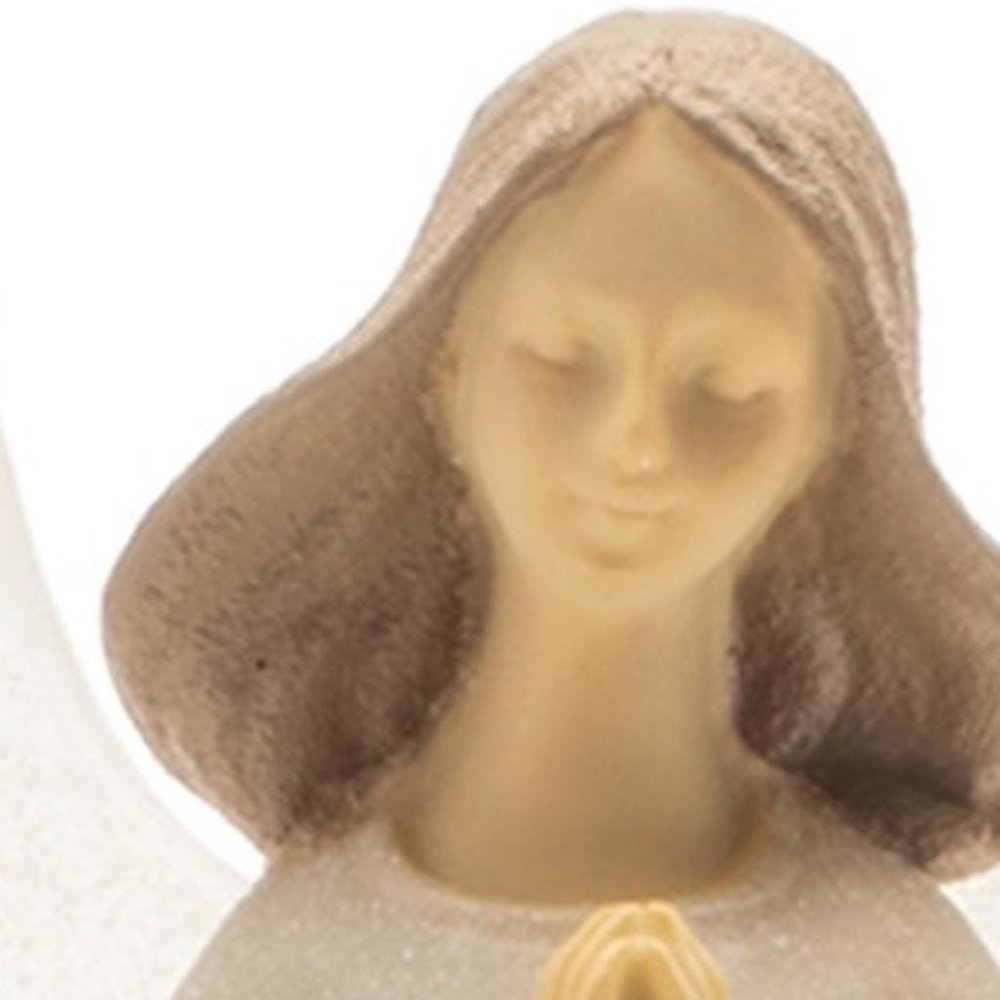 13" White Plastic Angel Tabletop Sculpture with LED HomeRoots