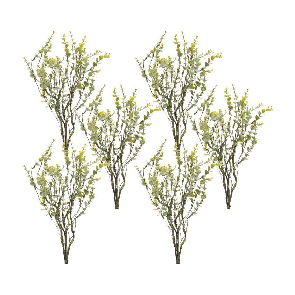 14" White Blue And Pink Plastic Trees Tabletop Sculpture with LED HomeRoots