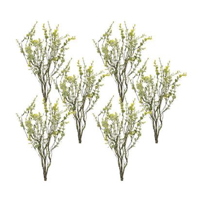 14" White Blue And Pink Plastic Trees Tabletop Sculpture with LED HomeRoots