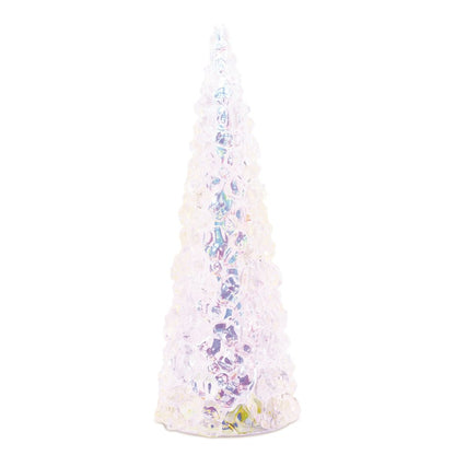 18" White Blue And Pink Plastic Trees Tabletop Sculpture with LED HomeRoots