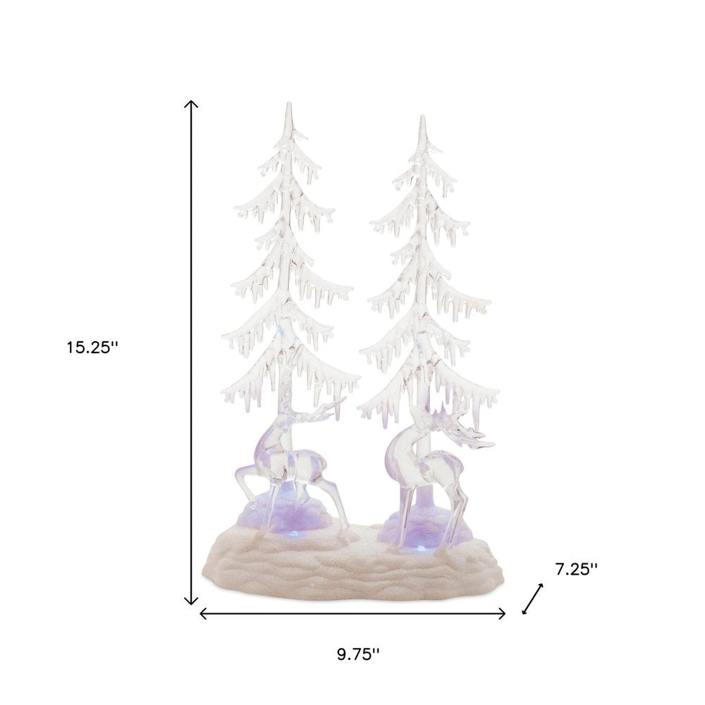 15" Clear Plastic Trees Tabletop Sculpture HomeRoots