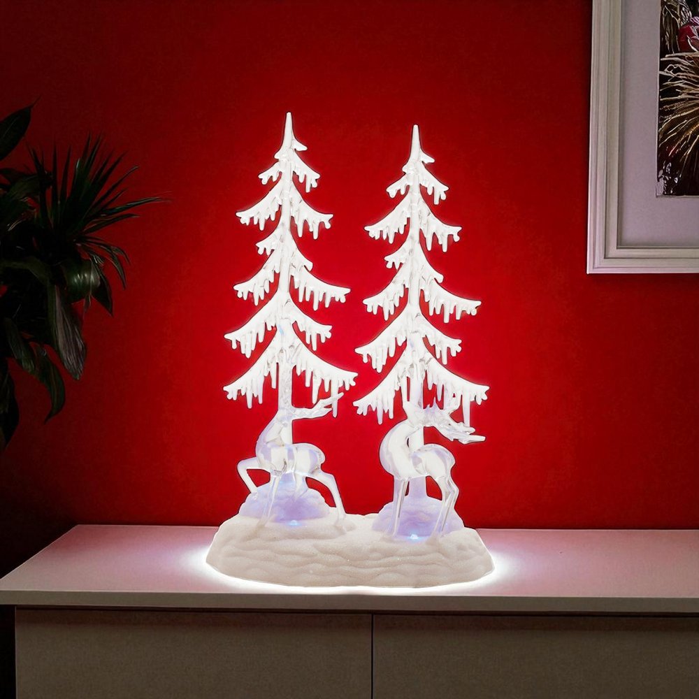 15" Clear Plastic Trees Tabletop Sculpture HomeRoots